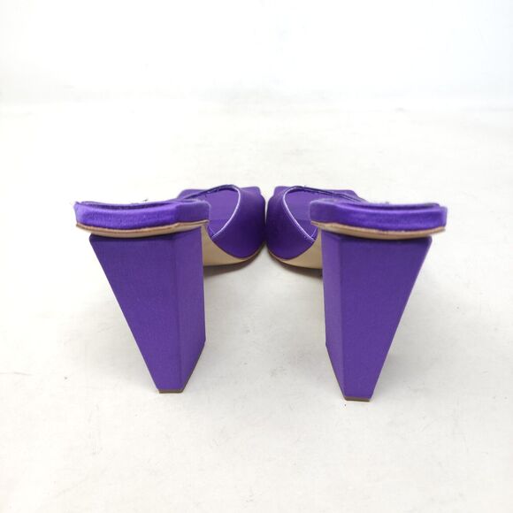 Gia Borghini RHW Womens Sandals Rosie 14 Purple Satin Block Heel EU 40 US 10 - Picture 4 of 9